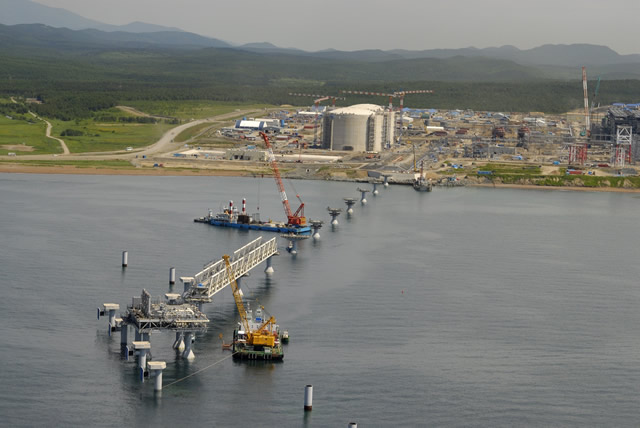 Sakhalin II Prigorodnoye Pier Work