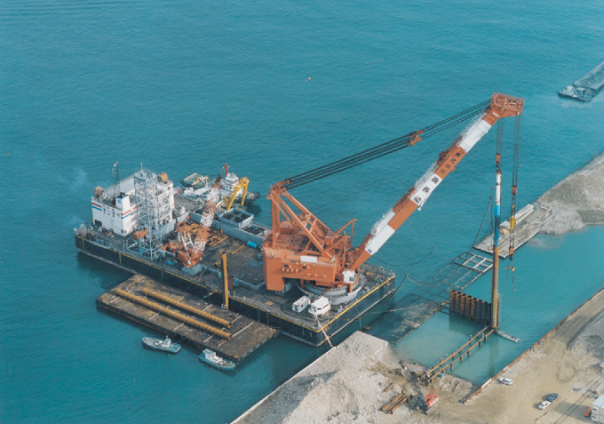 Kobe Port Port Island (Phase 2) District Quay Wall (-15m) Construction Work