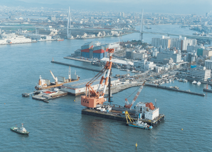 Osaka Port Central Breakwater Port District Ventilation Building Construction Work (Part 3)