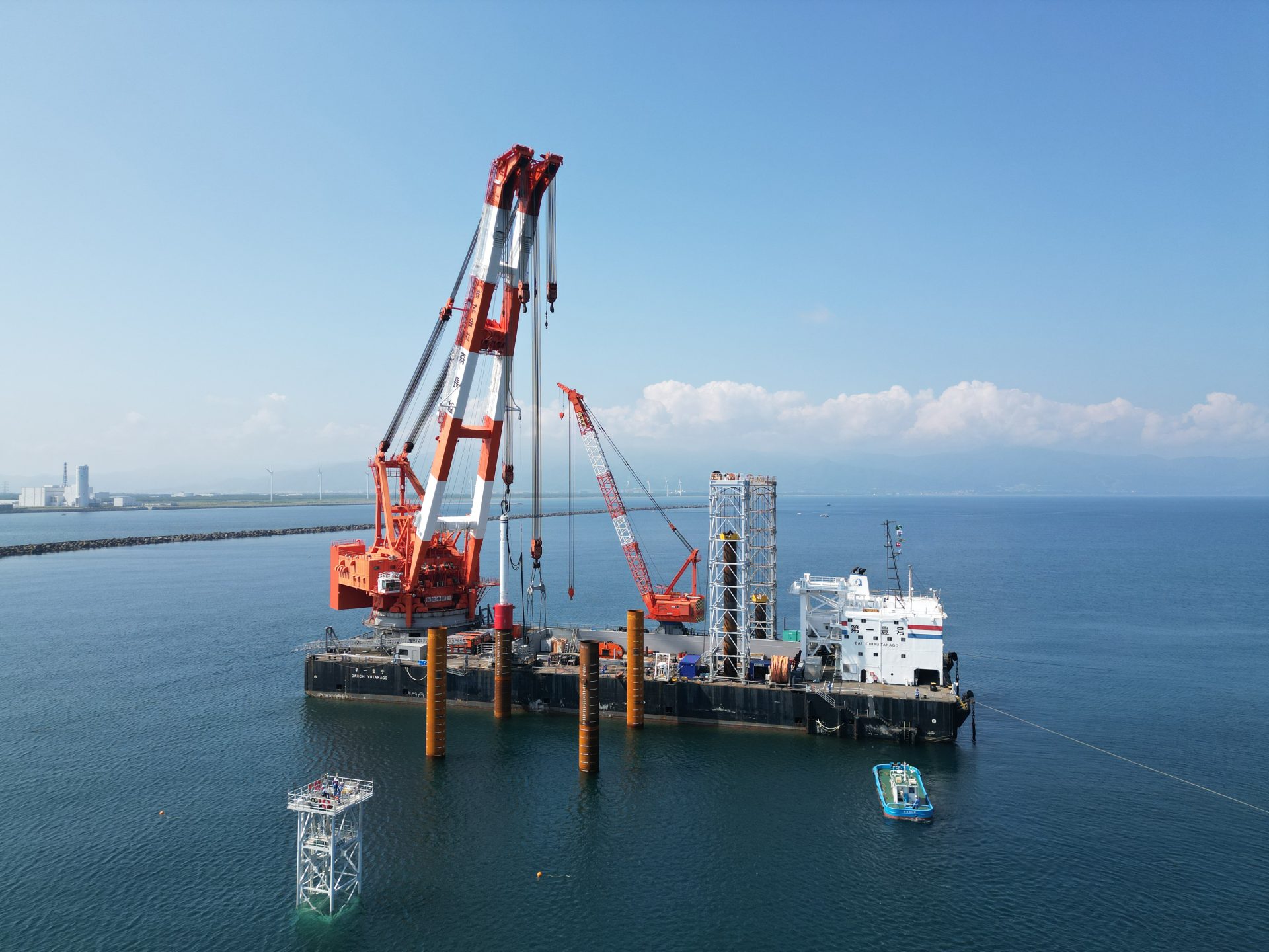 石狩湾新港洋上風力建設工事